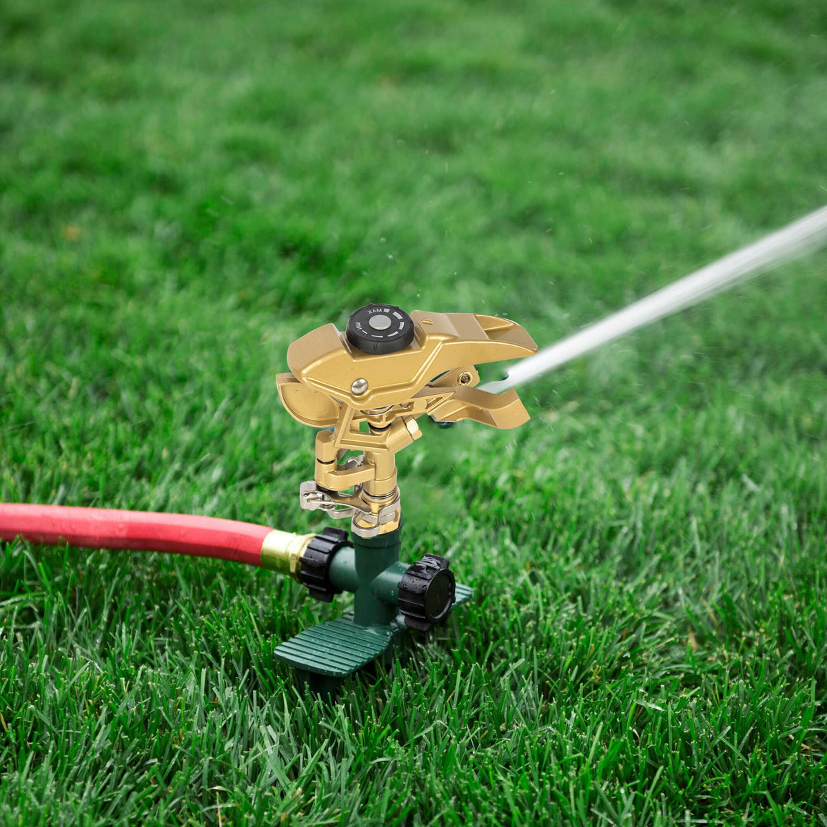 Hourleey tripod sprinkler stand ready for flexible garden coverage