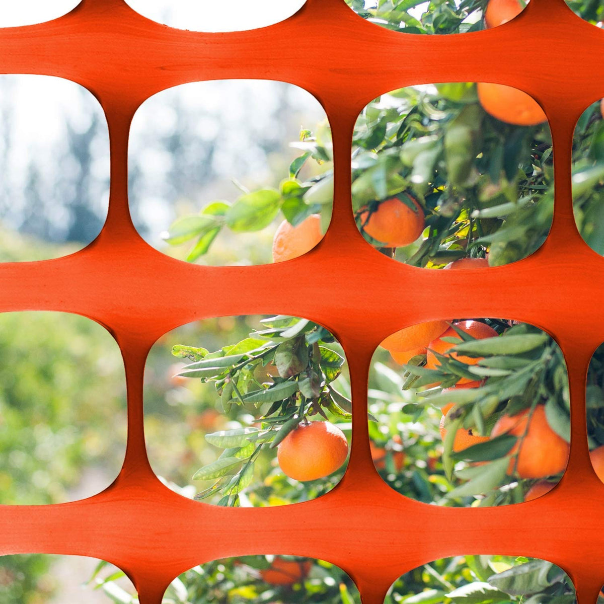 Houseables orange mesh fence used for temporary crowd control at events