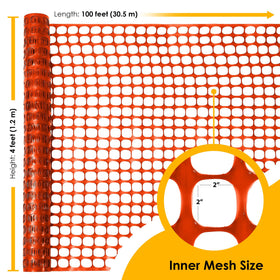 Houseables orange garden fence mesh creates a vibrant flowerbed barrier