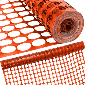 Houseables orange mesh fence 101ft roll used as durable crowd barrier