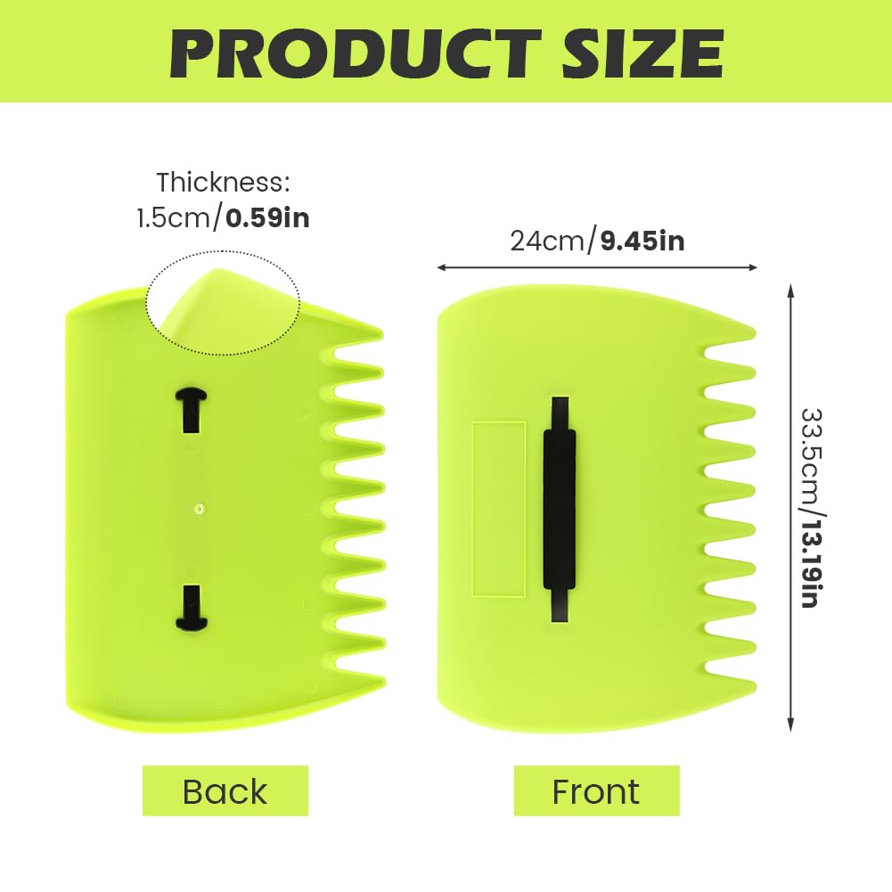 Houseen leaf scoops in yellow, side view, for efficient leaf gathering