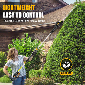 20-inch dual-action blades provide smooth cuts on branches.