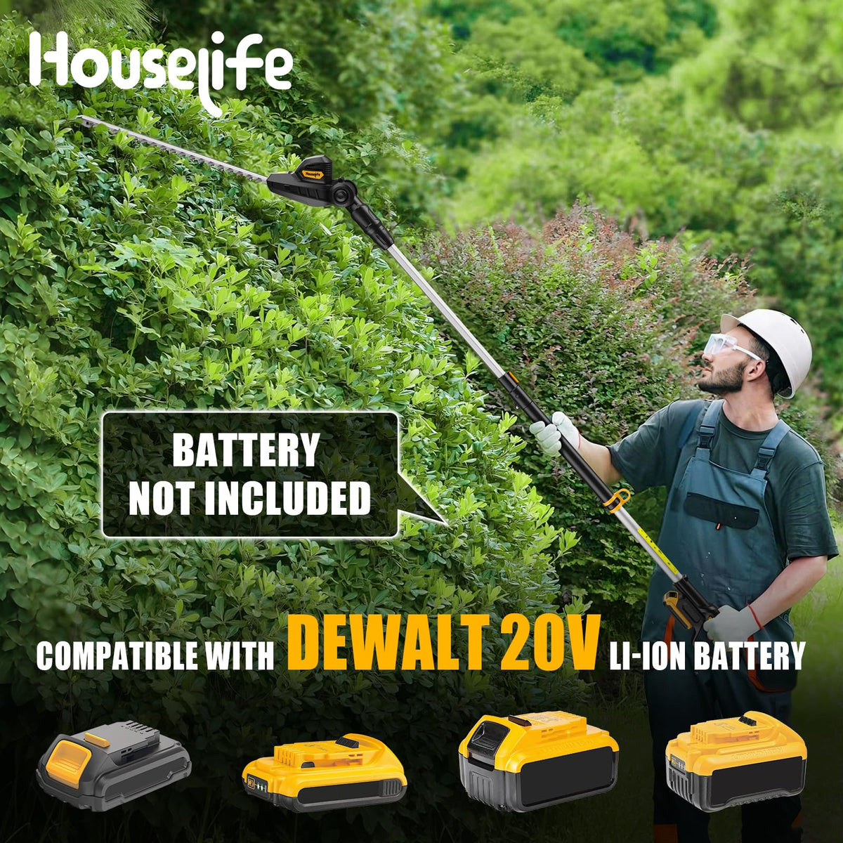 Houselife compatibility with DeWalt 20V Max, battery not included.
