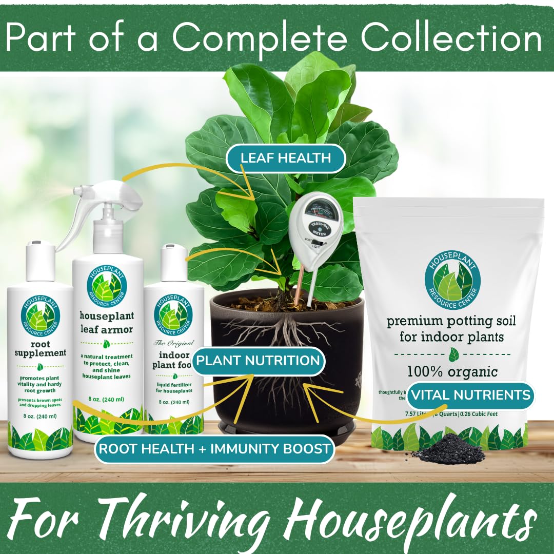 Houseplant Resource Center Health Meter supports fiddle leaf figs and monstera care.
