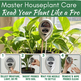 Houseplant Resource Center Health Meter checks light exposure for proper sun needs.