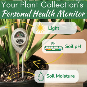 Houseplant Resource Center Health Meter soil moisture reading guides watering.