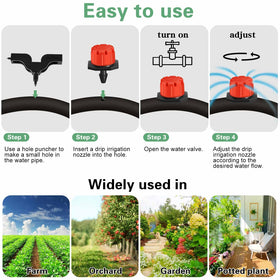 HouseUp drip emitter with red cover helps locate emitters quickly among plants