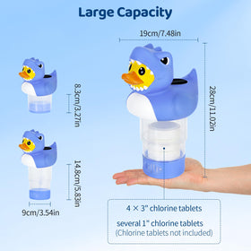 Housolution 4x3-inch tablet capacity reduces refills in busy pools
