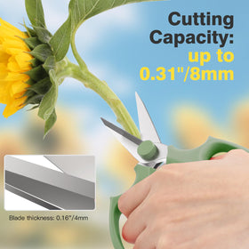 Housolution Flower Scissors 8mm pruning diameter for delicate stems.
