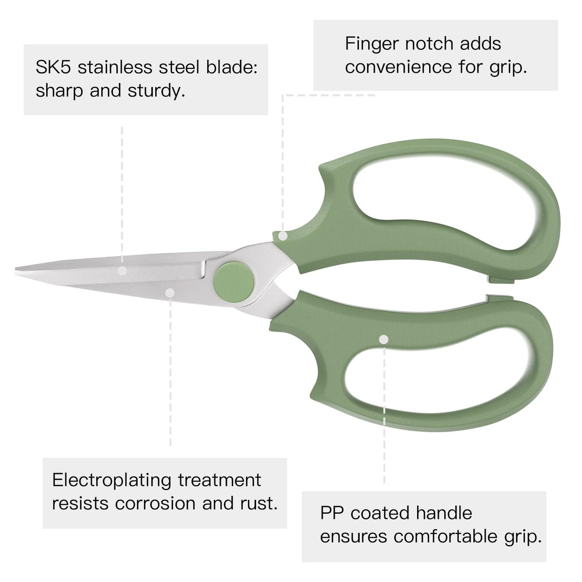 Housolution Flower Scissors easy maintenance after every use.