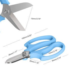 Housolution flower scissors in use in garden for light pruning of blooms