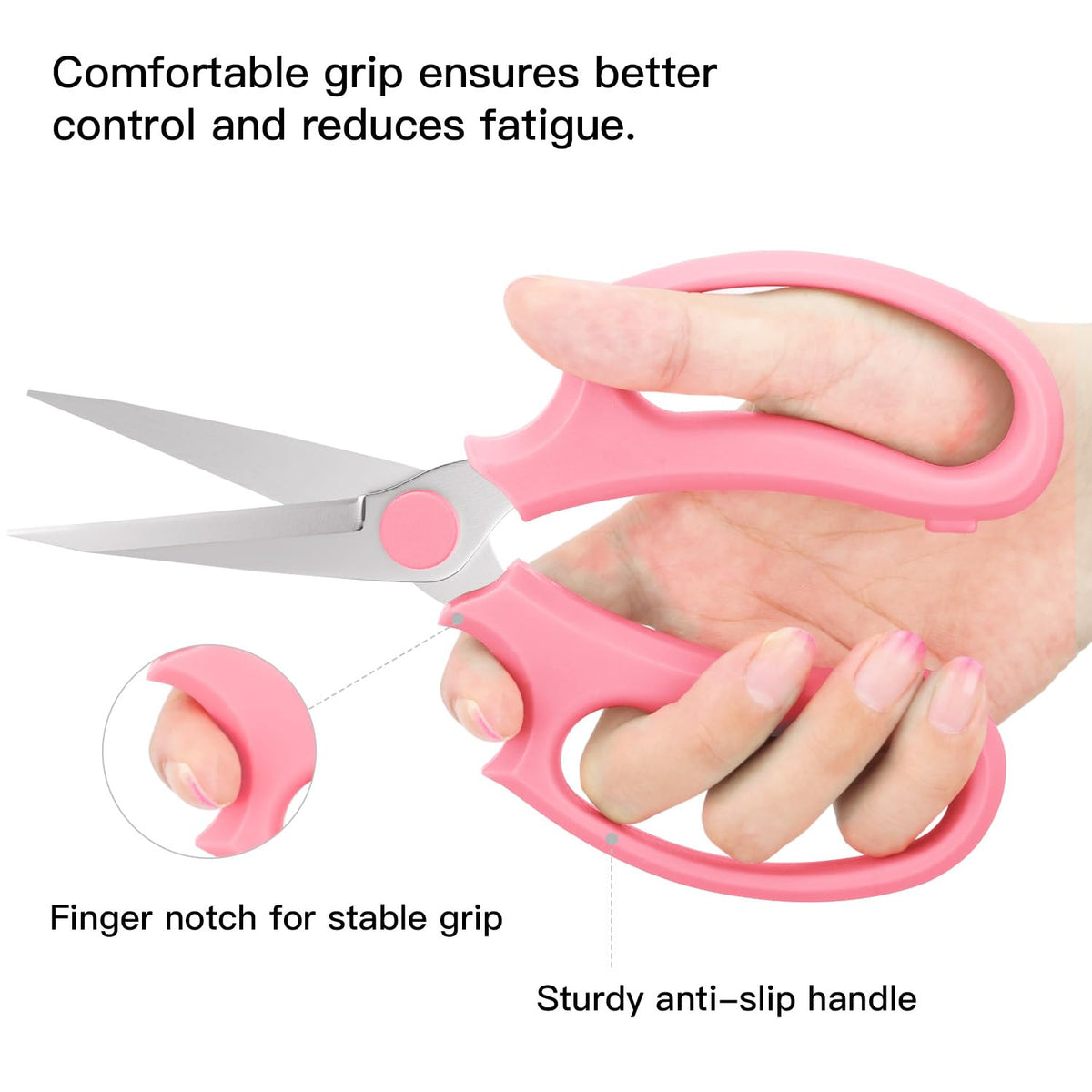 Housolution Flower Scissors plated blade finish resists rust for durable, long-lasting use.