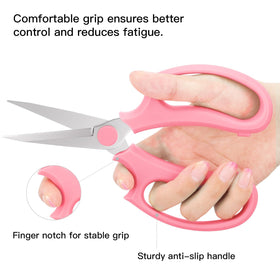 Housolution Flower Scissors plated blade finish resists rust for durable, long-lasting use.