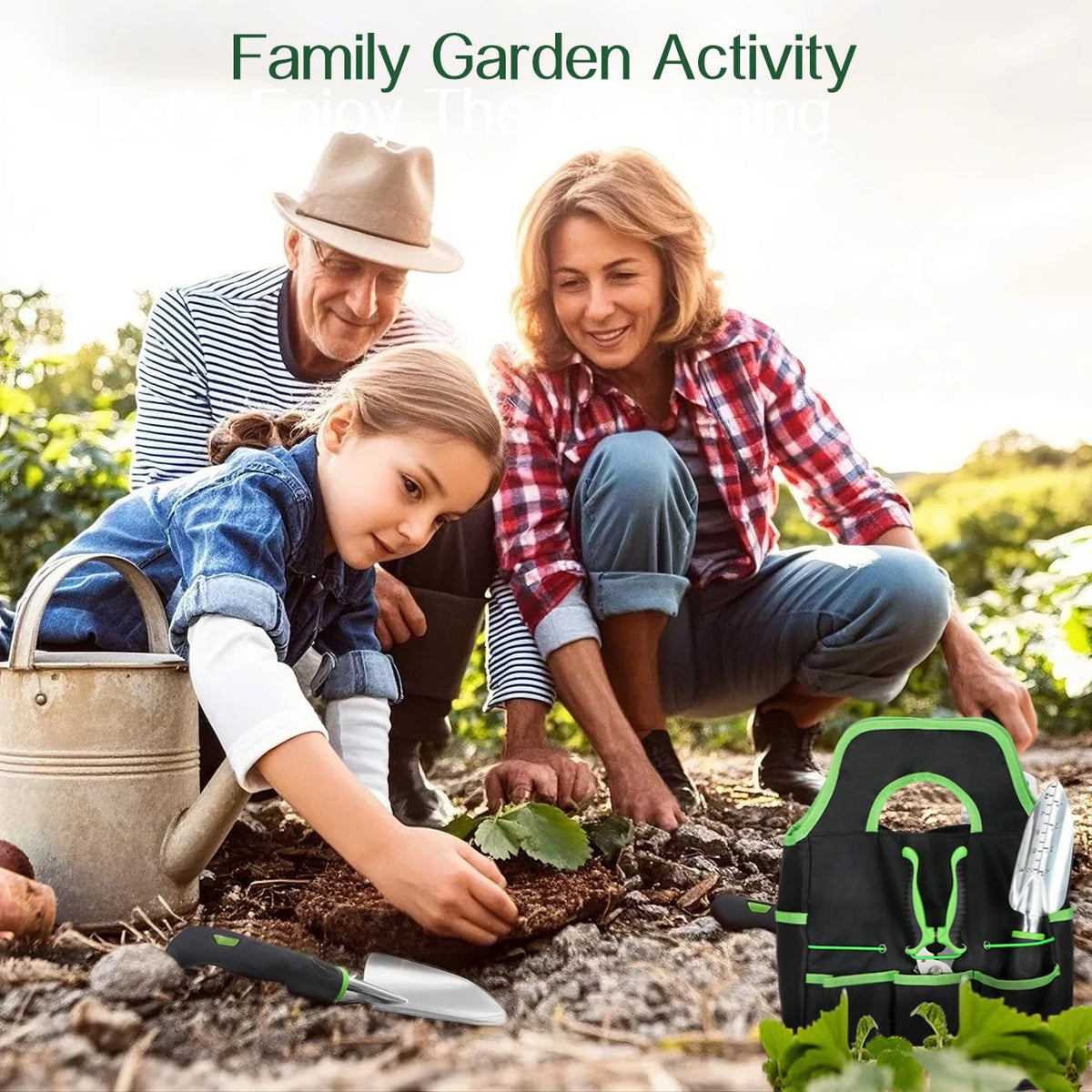 Housolution gardening bag organizing tools for easy outdoor transport.