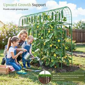 Plastic-coated steel core resists weather, ensuring long-term support for tomatoes, cucumbers, and beans.