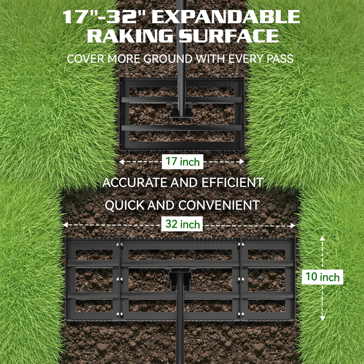 Housolution stainless steel leveling rake resists rust outdoors