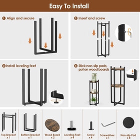 Housolution adjustable feet prevent floor scratches and keep the stand level.