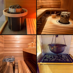 HOUSYLOVE stones suitable for indoor and outdoor saunas.