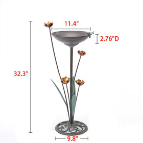 HOUYANG large 11.4 inch bowl provides ample space for birds.