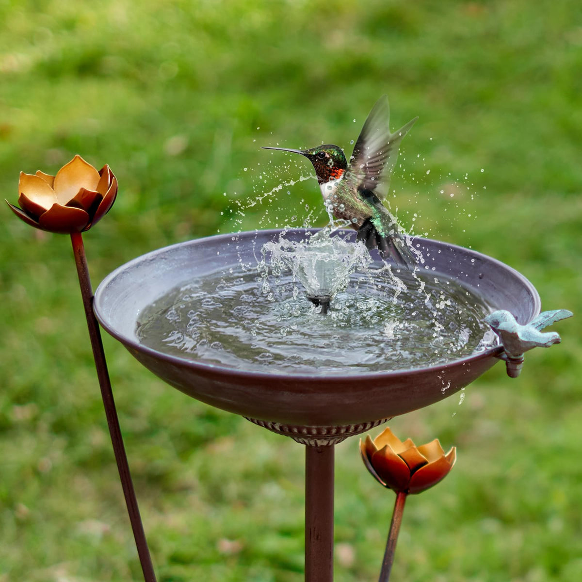 HOUYANG antique style pedestal highlights the garden decor in your yard.