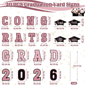 HOVACY bachelor cap design yard sign adding festive flair to outdoor graduation displays