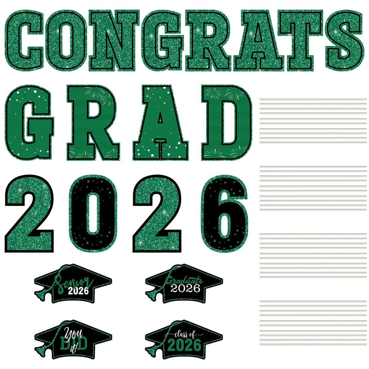 HOVACY 20-sign pack colors coordinate with party themes and school colors