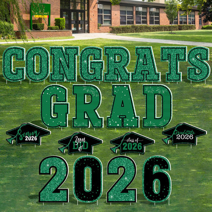 HOVACY graduation yard sign congrats grad 2026 with bold design enhances curb appeal