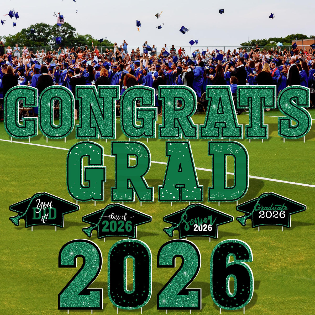 HOVACY graduation decor withstands weather with waterproof fade-resistant corrugated plastic