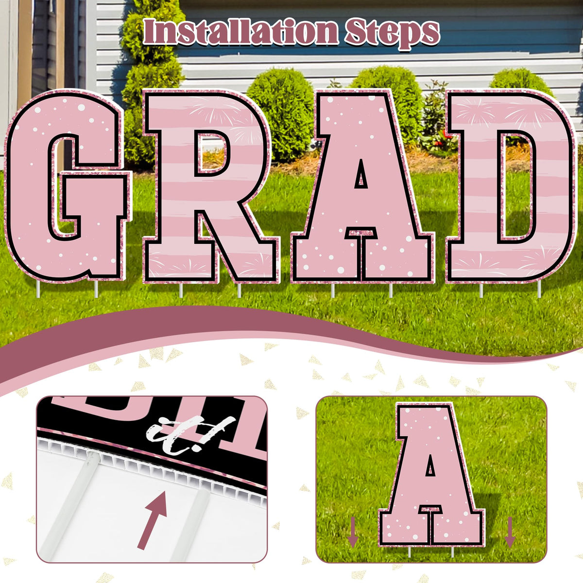 HOVACY sign size 11.57 by 16.14 inches for clear yard visibility