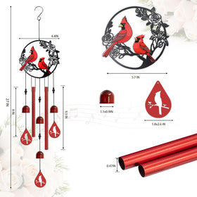 Howarmer cardinal wind chime makes a thoughtful gift for family and friends.