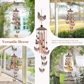 Howarmer wind chimes with strong hanging loop install quickly on trees or porches.