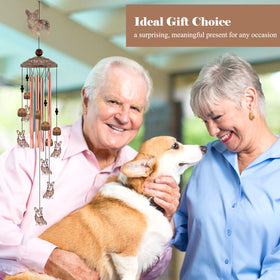 Howarmer Corgi Wind Chimes suitable for garden, porch or mantel