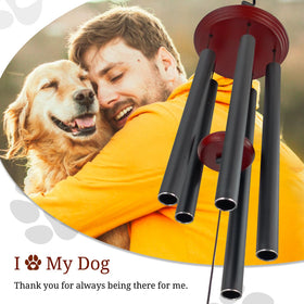Howarmer wind chimes designed for dog loss sympathy gift packaging