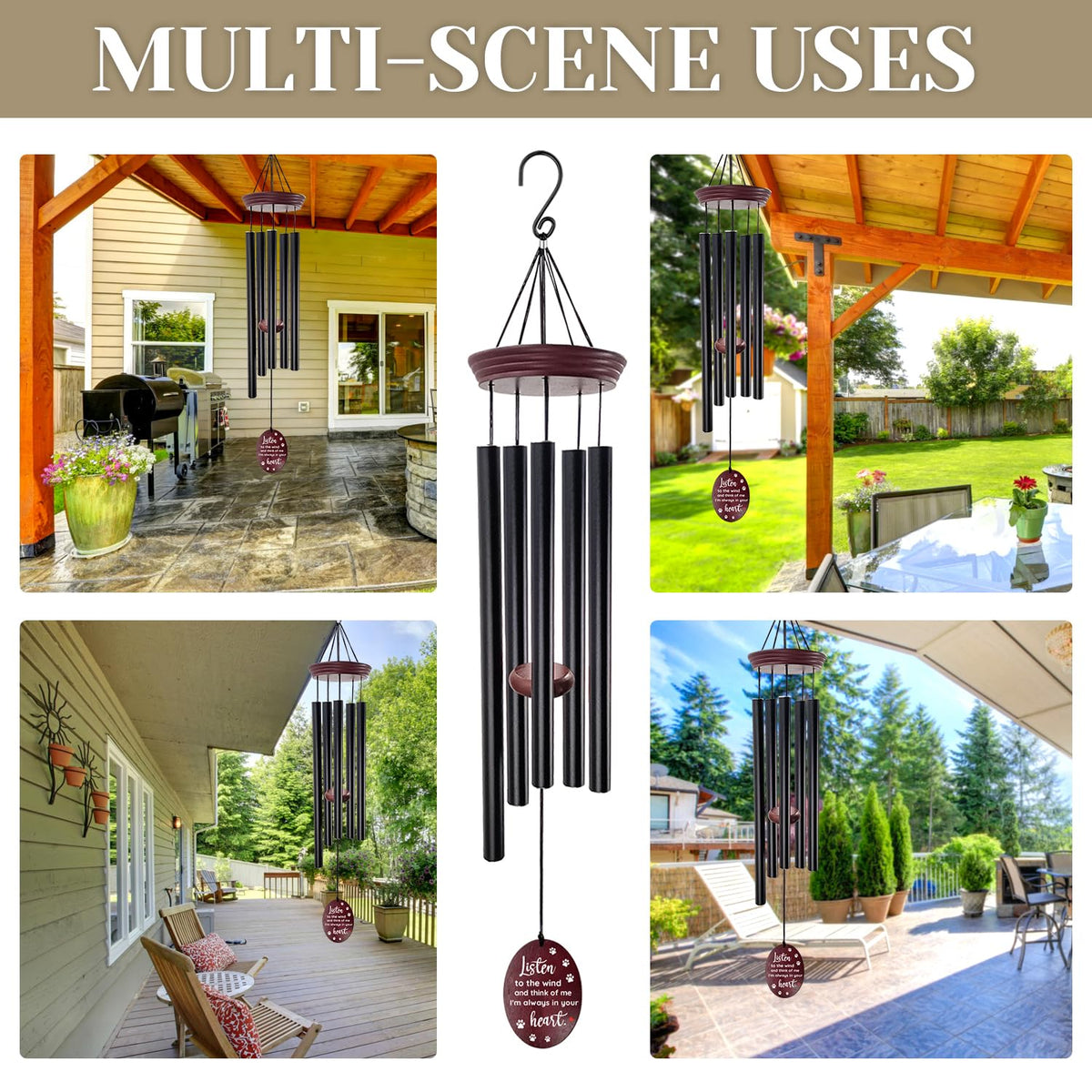 Howarmer five-tube tuned chimes in G-major scale