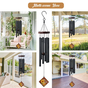 Howarmer sunflower wind chime gift-ready packaging