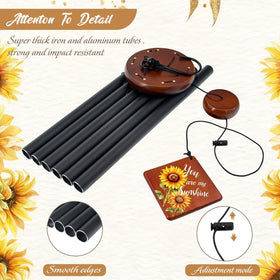 Howarmer memorial wind chime with sunflower motif and gentle chimes