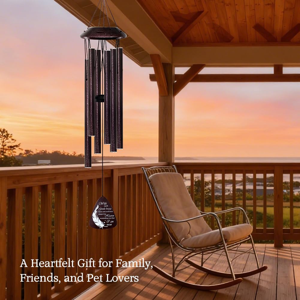 Howarmer memorial wind chimes aluminum tubes producing soothing tones