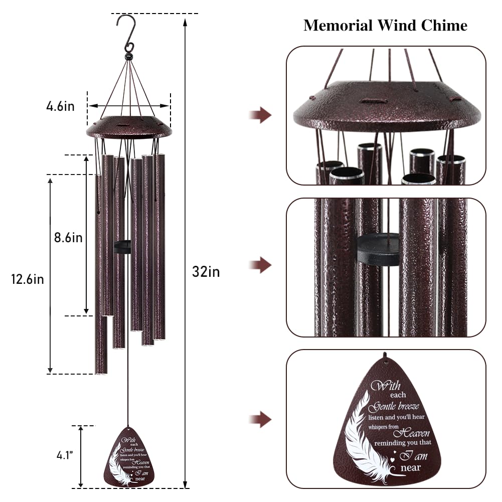 Howarmer wind chimes nylon string ensures long-lasting outdoor display