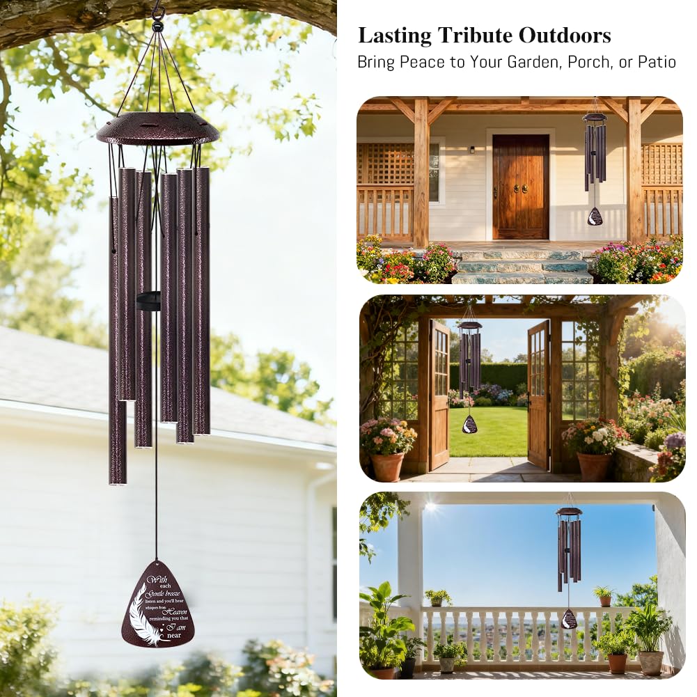 Howarmer memorial wind chimes rust-resistant aluminum for durable outdoor use