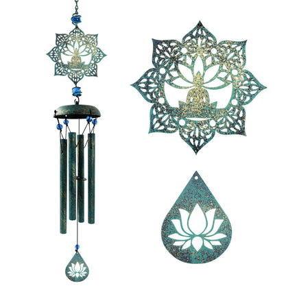 Howarmer Spiritual Wind Chime with Buddha Lotus design for tranquil meditation spaces