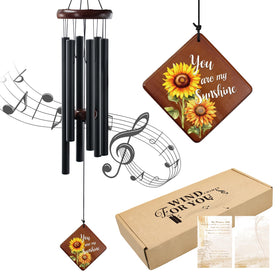 Howarmer sunflower wind chime outdoor, calming garden melody