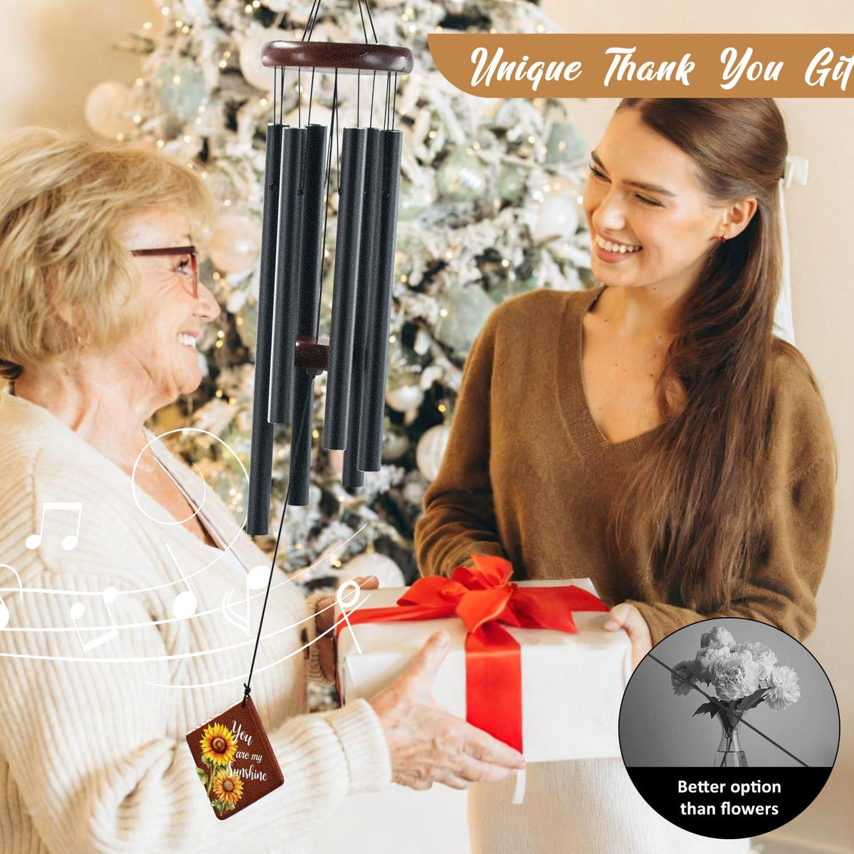Howarmer weatherproof wind chime for outdoor durability