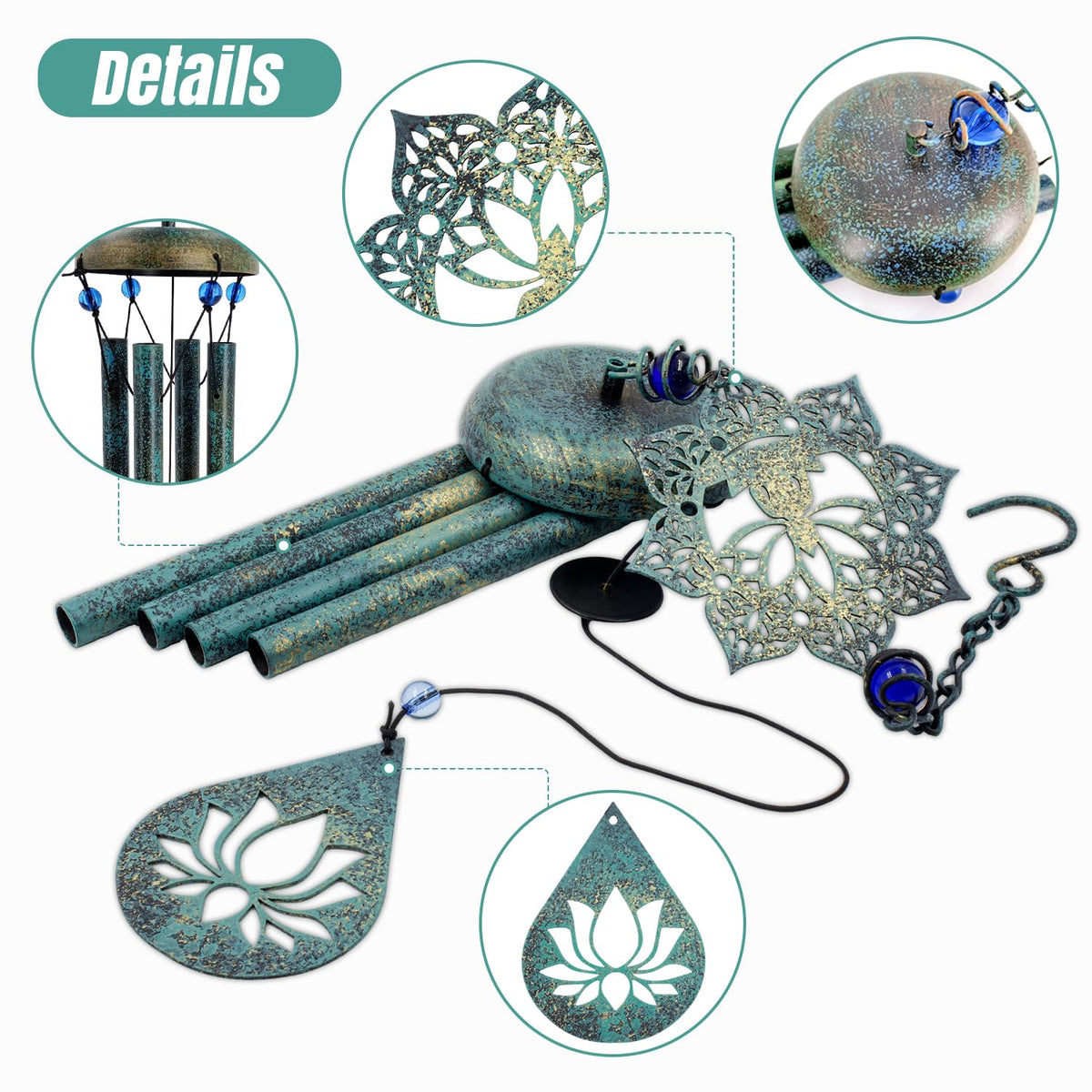 Howarmer Wind Chime for yoga rooms and meditation spaces promotes serenity