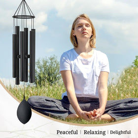 Howarmer outdoor wind chimes with 6 tuned tubes deliver rich melodies