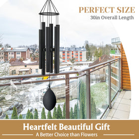 Howarmer teardrop pendant wind chimes with adjustable striker for control