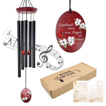 Howarmer Windchime cardinal design adds calming ambience to your patio