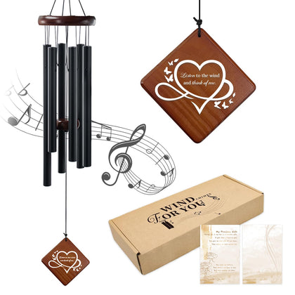 Howarmer memory windchime 36-inch outdoors creates a soothing memorial ambiance.