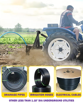 HOWBOW Pipe Layer Attachment works with up to 1.18 inch pipe for quick buried lines.
