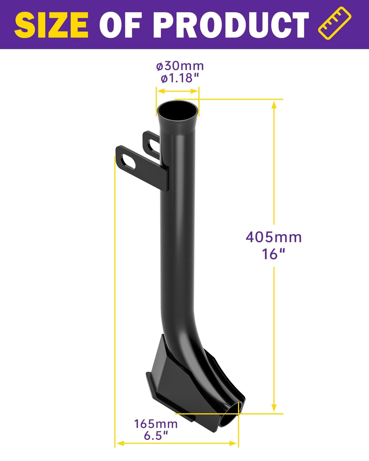 HOWBOW Pipe Layer Attachment bolts to the scarifier tooth for easy lawn trenching.