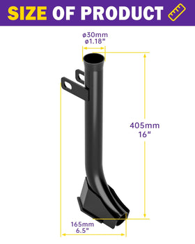 HOWBOW Pipe Layer Attachment bolts to the scarifier tooth for easy lawn trenching.